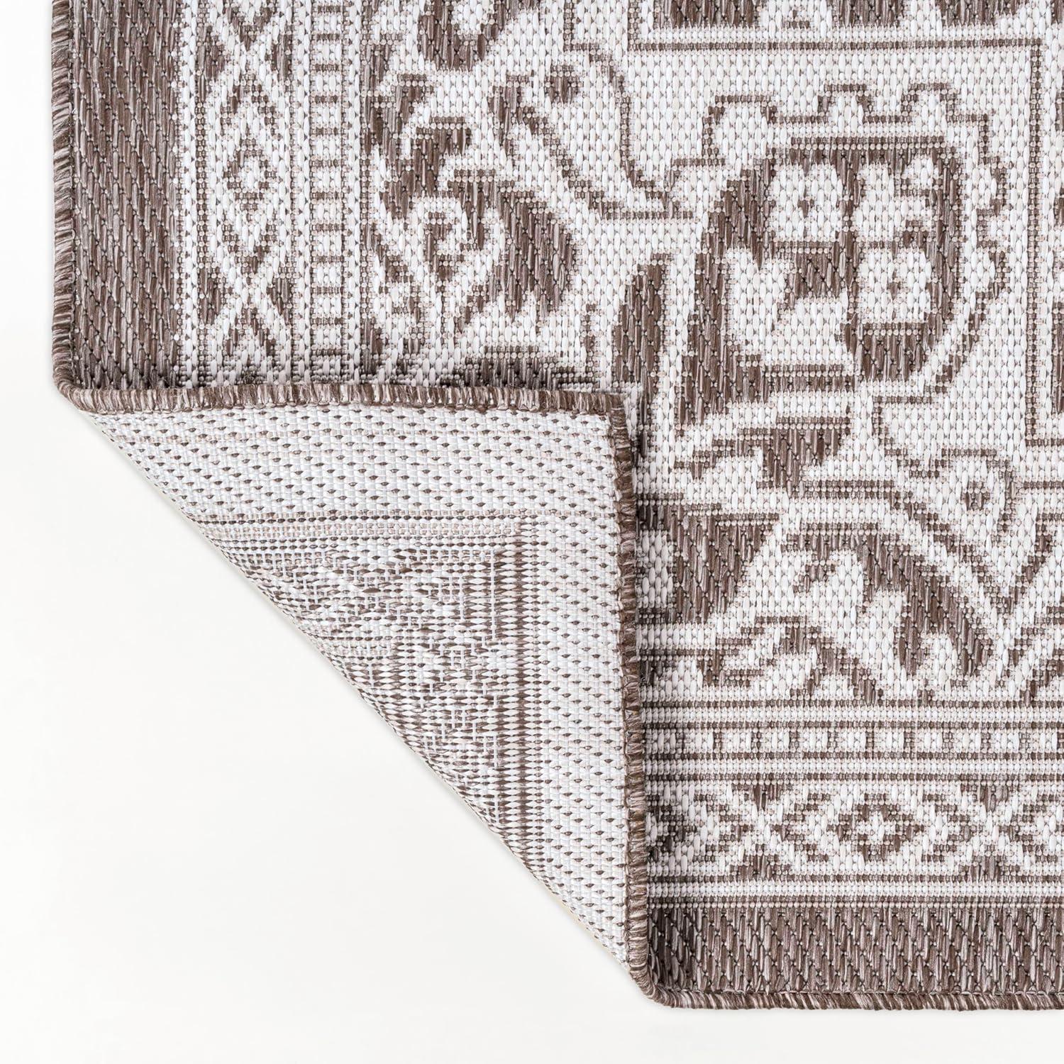 imageJONATHAN Y Vintage Medallion Indoor Outdoor Area Rug 8X10 TerraCream Arden Casual for Backyard Patio Porch EasyCleaning High Traffic PetFriendly NonShedding SMB300E8Light BrownCream