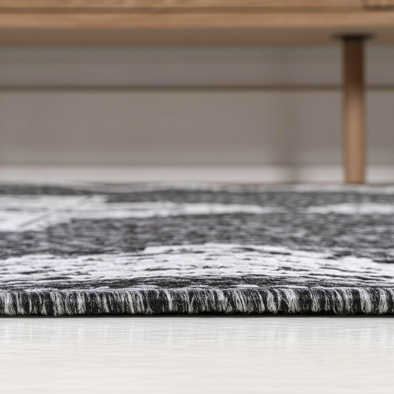 imageJONATHAN Y Vintage Medallion Indoor Outdoor Area Rug 8X10 TerraCream Arden Casual for Backyard Patio Porch EasyCleaning High Traffic PetFriendly NonShedding SMB300E8Dark GrayCream