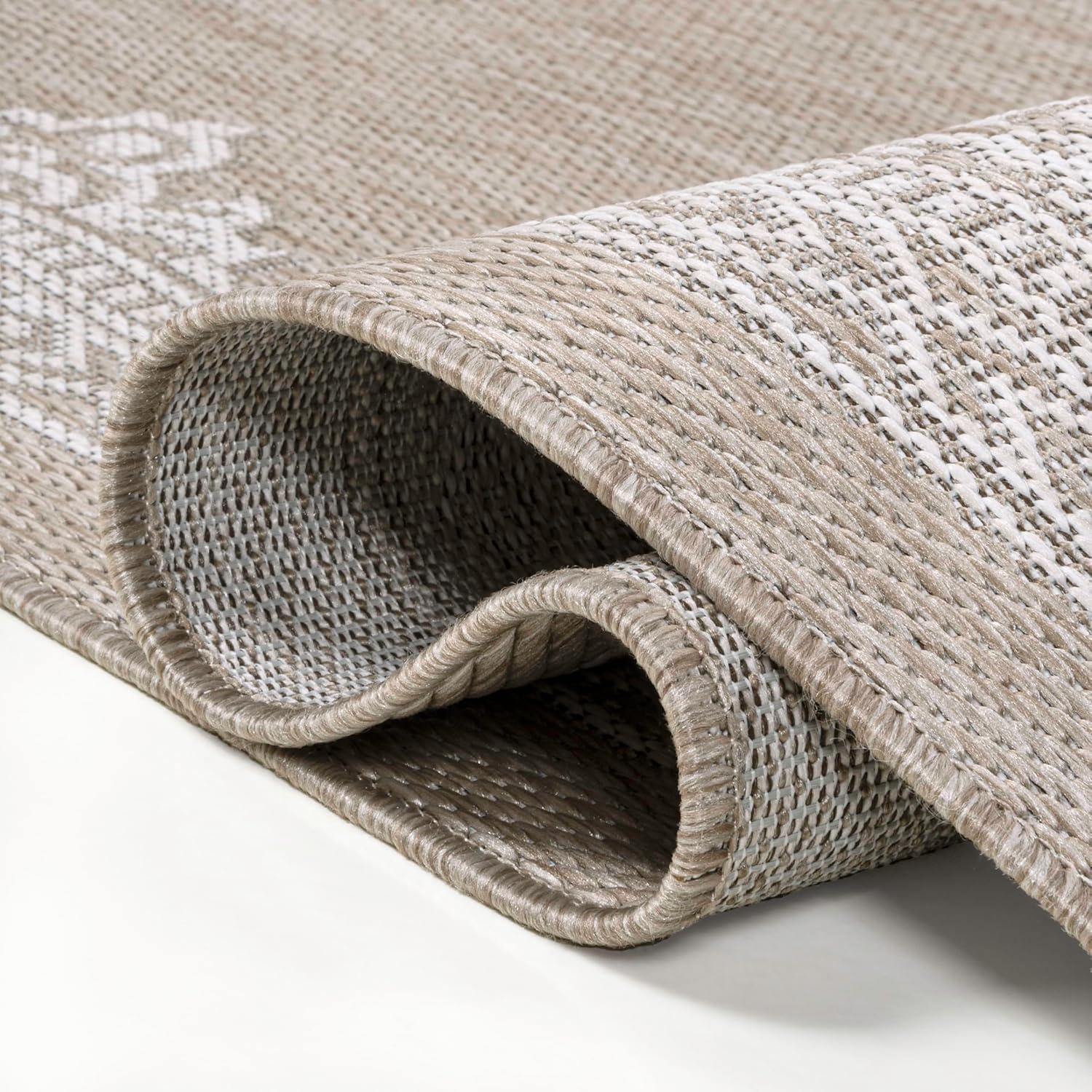 imageJONATHAN Y Vintage Medallion Indoor Outdoor Area Rug 8X10 TerraCream Arden Casual for Backyard Patio Porch EasyCleaning High Traffic PetFriendly NonShedding SMB300E8BeigeCream