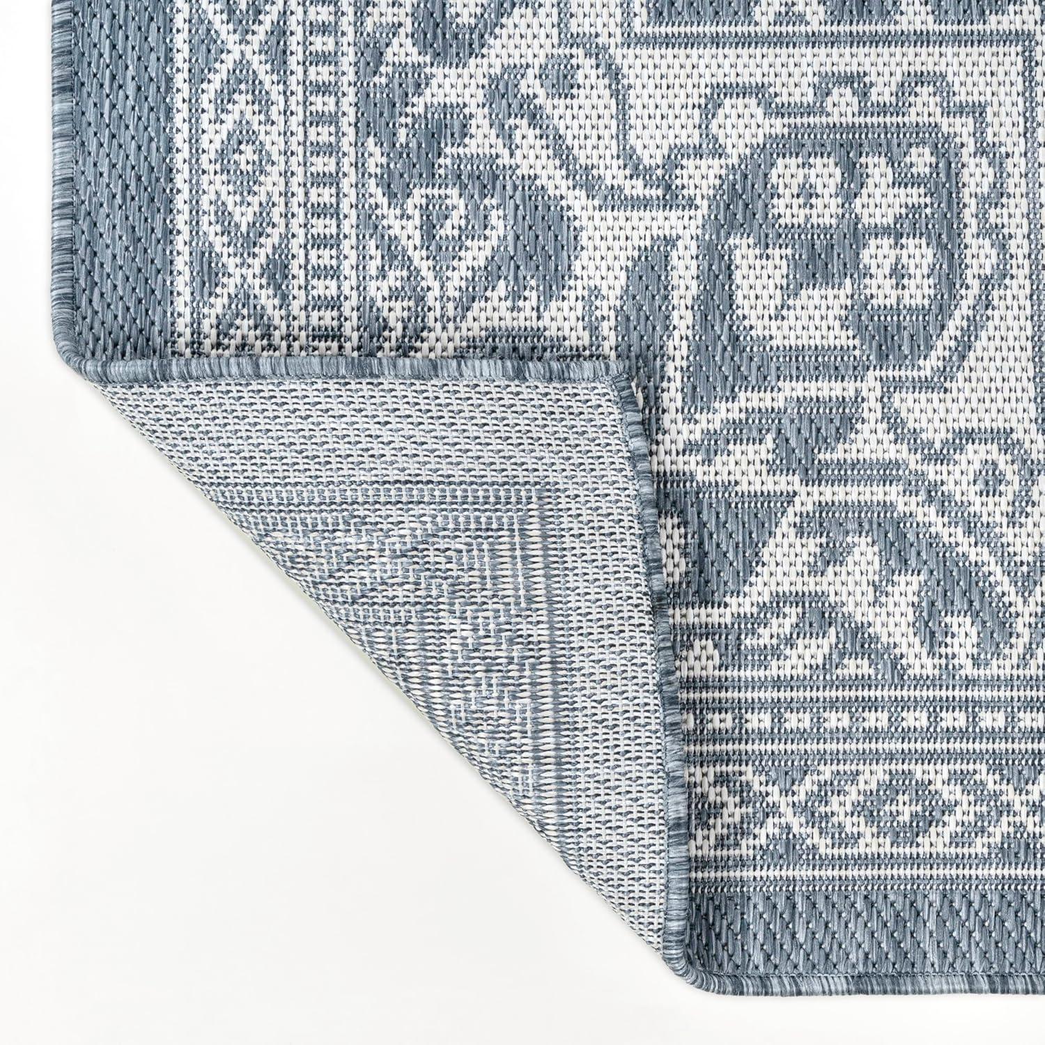 imageJONATHAN Y Vintage Medallion Indoor Outdoor Area Rug 8X10 TerraCream Arden Casual for Backyard Patio Porch EasyCleaning High Traffic PetFriendly NonShedding SMB300E8BlueCream