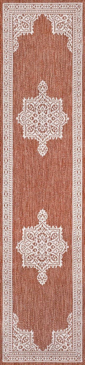 imageJONATHAN Y Vintage Medallion Indoor Outdoor Area Rug 8X10 TerraCream Arden Casual for Backyard Patio Porch EasyCleaning High Traffic PetFriendly NonShedding SMB300E8TerraCream