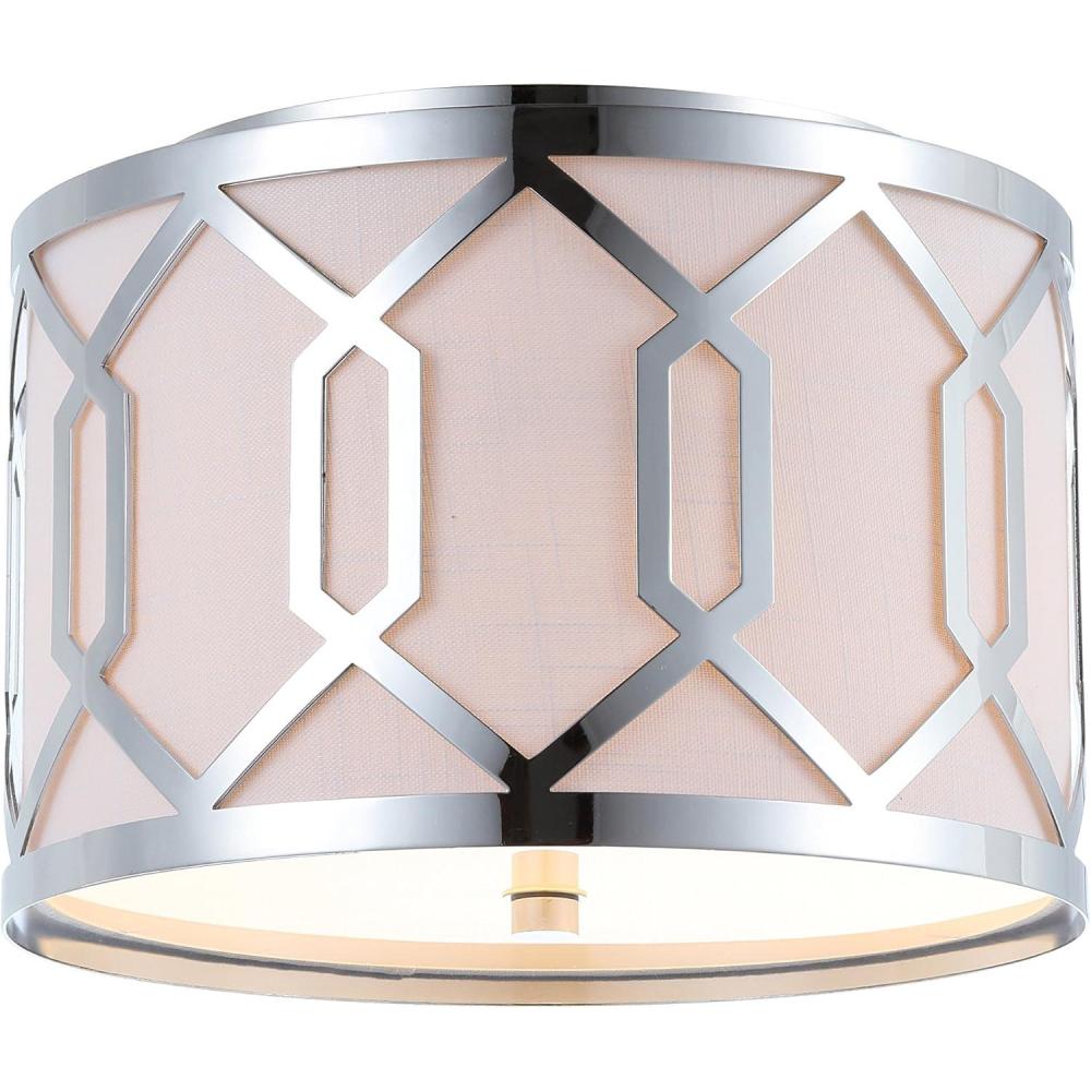 imageJONATHAN Y JYL3500B Hex 3Light 1625quot Metal LED Flush Mount ContemporaryTransitional Dimmable 2700K Cozy Warm Light KitchenHallwayBathroomStairwell ChromeChrome