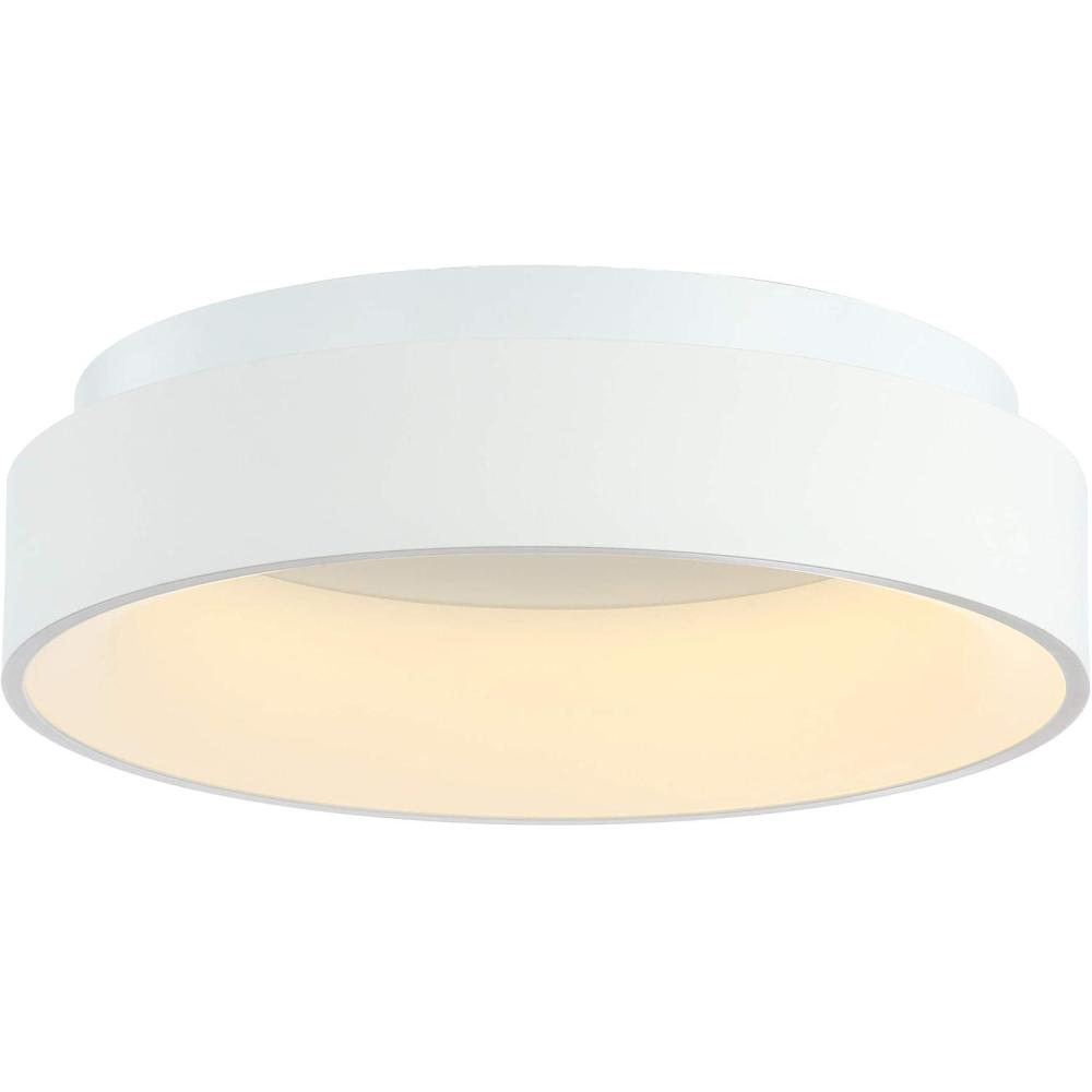 imageJONATHAN Y JYL7206B Ring 177quot Integrated LED Flush Mount Modern Contemporary Dimmable 3000K Cozy Warm Light KitchenHallwayBathroomStairwell BlackWhite