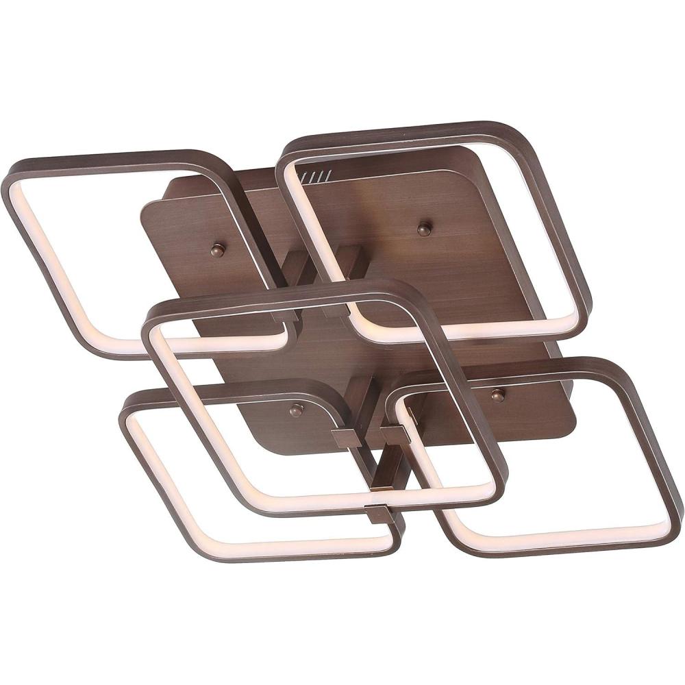 imageJONATHAN Y JYL7213A Sebastian 175quot Integrated LED Metal Flush Mount Contemporary Dimmable 3000K Cozy Warm Light KitchenHallwayBathroomStairwell Coffee