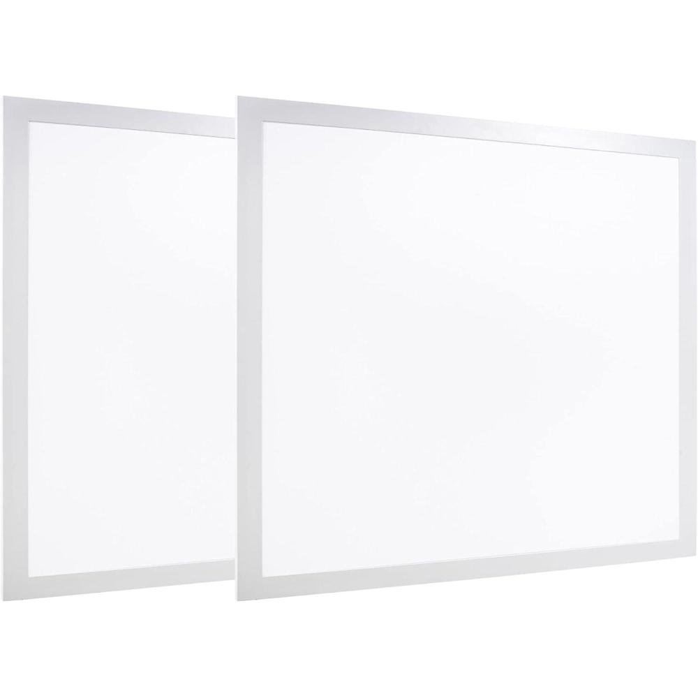 imageJONATHAN Y JYL9804ASET2 2 ft X 2 ft 40Watt Dimmable Integrated LED Flat Panel Flush Mount Light with 4400 Lumens 5000K White Set of 2
