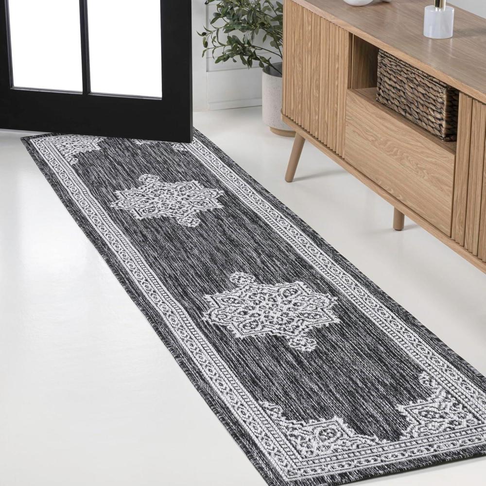imageJONATHAN Y Vintage Medallion Indoor Outdoor Area Rug 8X10 TerraCream Arden Casual for Backyard Patio Porch EasyCleaning High Traffic PetFriendly NonShedding SMB300E8Dark GrayCream