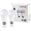 JONATHAN Y BLB2000A-SET2 Smart A19 Dimmable Light Bulb, Dimmable Color Changing LED, Alexa, Google Home Assistant Compatible, No Hub Required, Set of 2