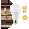 JONATHAN Y BLB-A19A-SET4 Modern Non-Dimmable LED Edison Glass Bulbs, 9W, Equivalent 60W, E26 Base, 80+ CRI, A19 Warm White 2700K, 805 Lumens for Bedroom, Living Room, Office, White, Pack of 4