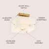 JONATHAN Y JYL1203A Chiara 8″ 1-Light Modern Contemporary Alabaster/Iron Square LED Semi Flush Mount, White Marbling/Brass Gold for Hallway, Bedroom, Bathroom and Closet(10″ x 10″ (Square))