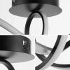JONATHAN Y JYL1701A Chantelle 19.5″ 1-Light Modern Minimalist Aluminum Loop Integrated LED Semi Flush Mount Designer, Eclectic, Contemporary, Glam, Living Room, Dining Room, Bedroom, Hallway, Nickel(Black)