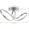 JONATHAN Y JYL1701A Chantelle 19.5″ 1-Light Modern Minimalist Aluminum Loop Integrated LED Semi Flush Mount Designer, Eclectic, Contemporary, Glam, Living Room, Dining Room, Bedroom, Hallway, Nickel(Nickel)