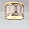 JONATHAN Y JYL3500B Hex 3-Light 16.25″ Metal LED Flush Mount Contemporary,Transitional Dimmable, 2700K Cozy Warm Light, Kitchen,Hallway,Bathroom,Stairwell, Chrome(Brass Gold)