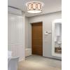JONATHAN Y JYL3500B Hex 3-Light 16.25″ Metal LED Flush Mount Contemporary,Transitional Dimmable, 2700K Cozy Warm Light, Kitchen,Hallway,Bathroom,Stairwell, Chrome(Brass Gold)
