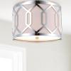 JONATHAN Y JYL3500B Hex 3-Light 16.25″ Metal LED Flush Mount Contemporary,Transitional Dimmable, 2700K Cozy Warm Light, Kitchen,Hallway,Bathroom,Stairwell, Chrome(Chrome)