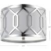 JONATHAN Y JYL3500B Hex 3-Light 16.25″ Metal LED Flush Mount Contemporary,Transitional Dimmable, 2700K Cozy Warm Light, Kitchen,Hallway,Bathroom,Stairwell, Chrome(Chrome)