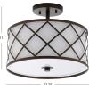 JONATHAN Y JYL3504A Elizabeth 16.75″ Metal LED Flush Mount, Contemporary,Transitional Dimmable, 2700K Cozy Warm Light, for Kitchen,Hallway,Bathroom,Stairwell, Gold(Oil-Rubbed Bronze)
