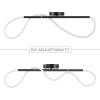 JONATHAN Y JYL7138B Alessio 48″ Contemporary Minimalist 360 Adjustable Silicone Neon Rope Dimmable Linear Integrated LED Flush Mount, Black for Bedroom, Living Room, Kitchen, Home Office, Kids Room(Black)