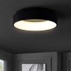 JONATHAN Y JYL7206B Ring 17.7″ Integrated LED Flush Mount, Modern, Contemporary, Dimmable, 3000K Cozy Warm Light Kitchen,Hallway,Bathroom,Stairwell, Black(Black)