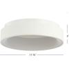 JONATHAN Y JYL7206B Ring 17.7″ Integrated LED Flush Mount, Modern, Contemporary, Dimmable, 3000K Cozy Warm Light Kitchen,Hallway,Bathroom,Stairwell, Black(White)