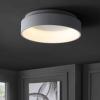 JONATHAN Y JYL7206B Ring 17.7″ Integrated LED Flush Mount, Modern, Contemporary, Dimmable, 3000K Cozy Warm Light Kitchen,Hallway,Bathroom,Stairwell, Black(White)