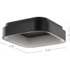 JONATHAN Y JYL7207B Rafael 17.7″ Integrated LED Metal Flush Mount Ceiling Light, Modern, Contemporary, Dimmable, 3000K Cozy Warm Light Kitchen,Hallway,Bathroom,Stairwell, Black(Black)