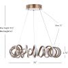 JONATHAN Y JYL7208A Cursive 24″ Adjustable Spiral Integrated LED Metal Chandelier, Modern, Contemporary, Dimmable Dining Room, Living Room, Kitchen, Foyer, Bedroom, Coffee