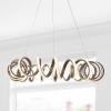 JONATHAN Y JYL7208A Cursive 24″ Adjustable Spiral Integrated LED Metal Chandelier, Modern, Contemporary, Dimmable Dining Room, Living Room, Kitchen, Foyer, Bedroom, Coffee