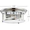 JONATHAN Y JYL7446D Lauren 13.25″ 2-Light Metal/Glass LED Flush Mount Farmhouse, Transitional, Glam, Industrial, Office, Living Room, Family Room, Dining Room, Bedroom, Hallway, Foyer, Black(Chrome)