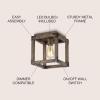 JONATHAN Y JYL7473A Magnolia 8″ Iron Rustic Farmhouse LED Flush Mount, Brown Industrial,Vintage,Cottage, Transitional, Dimmable, 2700K Cozy Warm Light Kitchen,Hallway,Bathroom,Stairwell, Brown