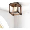 JONATHAN Y JYL7473A Magnolia 8″ Iron Rustic Farmhouse LED Flush Mount, Brown Industrial,Vintage,Cottage, Transitional, Dimmable, 2700K Cozy Warm Light Kitchen,Hallway,Bathroom,Stairwell, Brown