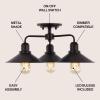 JONATHAN Y JYL7498A Calvin 18.5″ 3-Light Iron Industrial LED Semi Flush Mount Classic Farmhouse Contemporary Midcentury Rustic Dimmable Dining Room Living Room Kitchen Foyer Bedroom, Oil Rubbed Bronze
