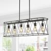 JONATHAN Y JYL7505A Marion 37.75″ 6-Light Adjustable Iron Farmhouse Rustic LED Pendant Bohemian Cottage Industrial Dining Room Living Room Kitchen Foyer Bedroom Hallway, Oil Rubbed Bronze