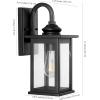 JONATHAN Y JYL7606A-SET2 Cary 5.9″ 1-Light Iron/Glass Traditional Modern Lantern LED Outdoor Lantern Classic Cottage Rustic Transitional Garage Patio Porch Doorway Entryway, Black, Set of 2