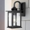 JONATHAN Y JYL7606A-SET2 Cary 5.9″ 1-Light Iron/Glass Traditional Modern Lantern LED Outdoor Lantern Classic Cottage Rustic Transitional Garage Patio Porch Doorway Entryway, Black, Set of 2