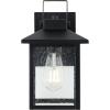 JONATHAN Y JYL7608A-SET2 Bungalow 6.75″ 1-Light Iron/Seeded Glass Rustic Traditional Lantern LED Outdoor Lantern Classic Cottage Transitional Patio Porch Doorway Entryway, Black (Set of 2)