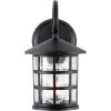 JONATHAN Y JYL7609A-SET2 Cadiz 6″ 1-Light Iron/Seeded Glass Cottage Rustic Scrolled Lantern LED Outdoor Lantern Classic Cottage Traditional Transitional Patio Porch Doorway Entryway, Black (Set of 2)