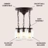 JONATHAN Y JYL7802A Gaines 11″ 3 Light Farmhouse Industrial Iron Mason Jar LED Semi Flush Mount, Rustic, 2700K Cozy Warm Light Kitchen, Hallway, Bathroom, Oil Rubbed Bronze