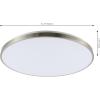 JONATHAN Y JYL7908B Astrid 21.25″ 1-Light Modern Minimalist Iron Circle Integrated LED Flush Mount, Brushed Nickel for Living Room, Dining Room, Kitchen, and Office(Brushed Nickel)