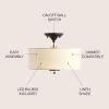 JONATHAN Y JYL9033A Marc 15″ Metal/Crystal LED Semi-Flush Mount Contemporary,Traditional,Transitional Dimmable, 2700K Cozy Warm Light, for Kitchen,Hallway,Bathroom,Stairwell, OilRubbedBronze/White(Oil-Rubbed Bronze)