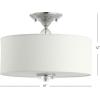 JONATHAN Y JYL9033A Marc 15″ Metal/Crystal LED Semi-Flush Mount Contemporary,Traditional,Transitional Dimmable, 2700K Cozy Warm Light, for Kitchen,Hallway,Bathroom,Stairwell, OilRubbedBronze/White(Chrome)