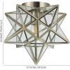 JONATHAN Y JYL9035D Stella 12″ Moravian Star Metal/Glass LED Flush Mount Contemporary Dimmable, for Kitchen,Hallway,Bathroom,Stairwell, Oil Rubbed Bronze/Mercury(Nickel)