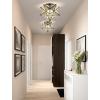 JONATHAN Y JYL9035D Stella 12″ Moravian Star Metal/Glass LED Flush Mount Contemporary Dimmable, for Kitchen,Hallway,Bathroom,Stairwell, Oil Rubbed Bronze/Mercury(Oil Rubbed Bronze/Mercury)