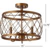 JONATHAN Y JYL9037B Eleanor 15″ 3 Metal LED Semi Flush Mount Ceiling Traditional Dimmable, 2700K Cozy Warm Light, for Kitchen,Hallway,Bathroom,Stairwell, Oil Rubbed Bronze, Oil-Rubbed Bronze(Antiqued Gold)