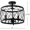 JONATHAN Y JYL9037B Eleanor 15″ 3 Metal LED Semi Flush Mount Ceiling Traditional Dimmable, 2700K Cozy Warm Light, for Kitchen,Hallway,Bathroom,Stairwell, Oil Rubbed Bronze, Oil-Rubbed Bronze(Oil-Rubbed Bronze)