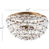 JONATHAN Y JYL9043A Isabelle 15.5″ Metal/Acrylic LED Flush Mount Traditional,Glam,FrenchCountry,Cottage Dimmable, 2700K Cozy Warm Light, for Kitchen,Hallway,Bathroom,Stairwell, AntiqueGold
