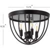 JONATHAN Y JYL9513A Peter 13.75″ Metal Farmhouse LED Flush Mount Industrial,Rustic Dimmable, 2700K Cozy Warm Light, for Kitchen,Hallway,Bathroom,Stairwell, Oil Rubbed Bronze
