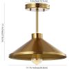 JONATHAN Y JYL9532A Cisco 11.75″ Iron Modern Farmhouse LED Semi Flush Mount, Bohemian, Coastal, Cottage, Farmhouse, Industrial, Rustic, Transitional, Kitchen, Bathroom, Hallway, Foyer, Brass Gold(Gold)