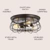 JONATHAN Y JYL9538A Calvia 15.7″ 3-Light Farmhouse Metal Cage Flush Mount, 2700K, Farmhouse, Rustic, Cottage, Industrial, Transitional, Office, Living Room, Bedroom, Hallway, Foyer, Oil Rubbed Bronze