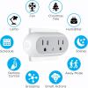 JONATHAN Y PLG1002A Smart Dual Plug, Alexa, Google Home Assistant Compatible, No Hub Required