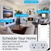 JONATHAN Y PLG1002A Smart Dual Plug, Alexa, Google Home Assistant Compatible, No Hub Required